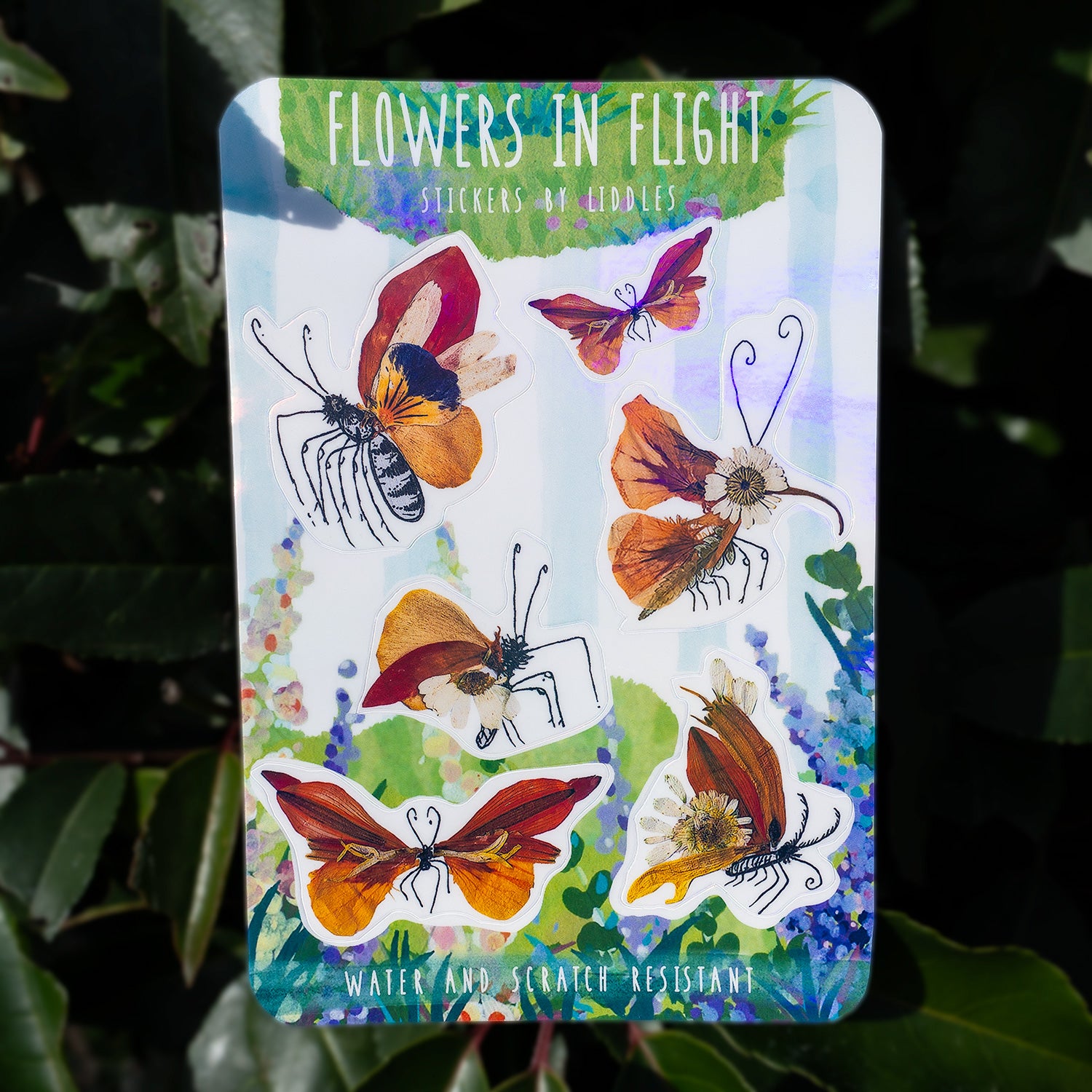 Flowers in Flight sticker sheet